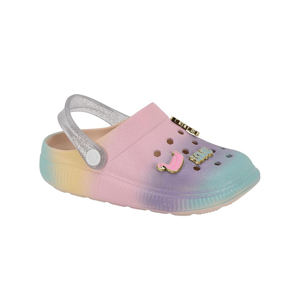 Imagem 1 do produto Babuche Infantil Bicolor/Glitter Botons Molekinha 022355