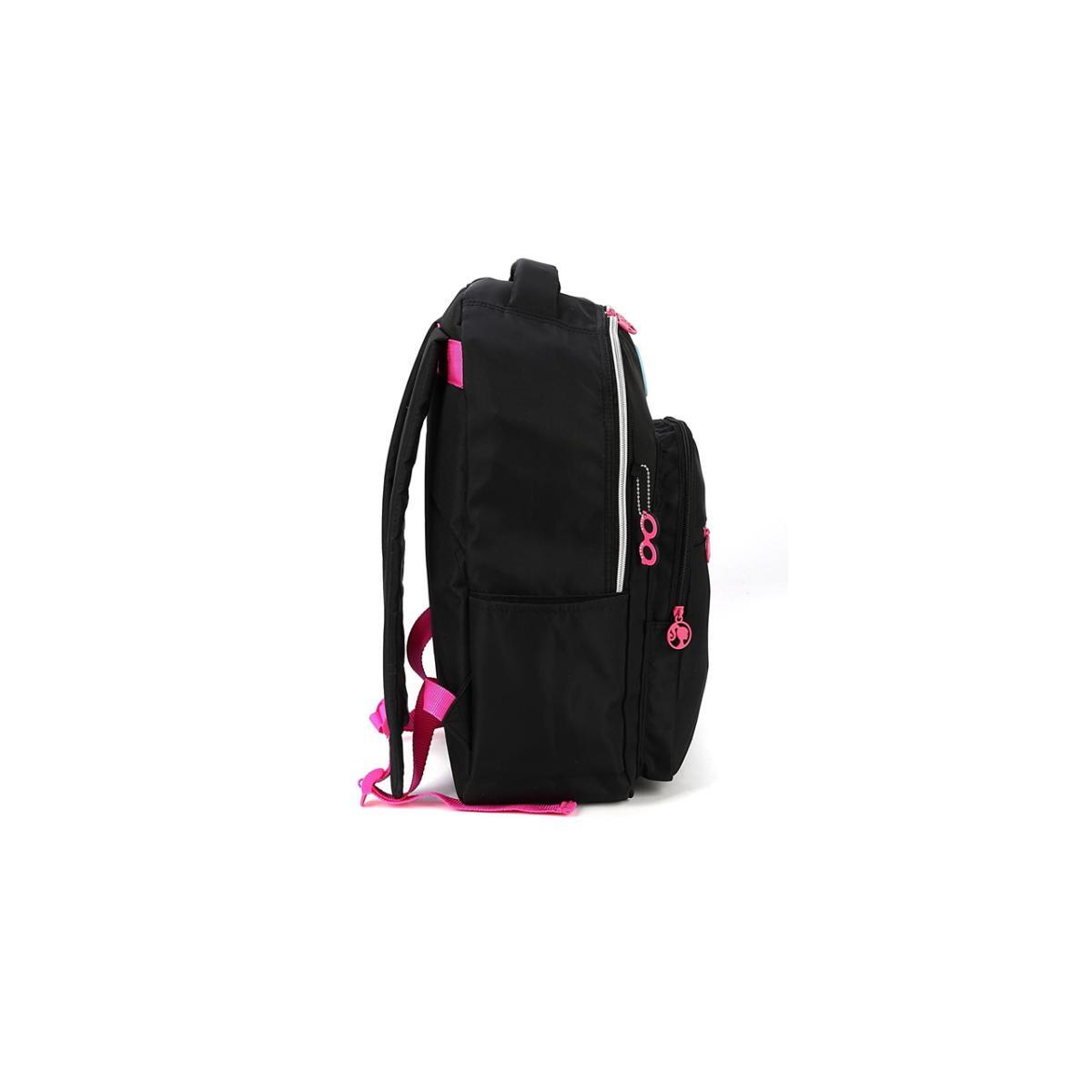 Imagem 2 do produto Mochila Barbie Juvenil Laptop Preta/Pink Luxcel
