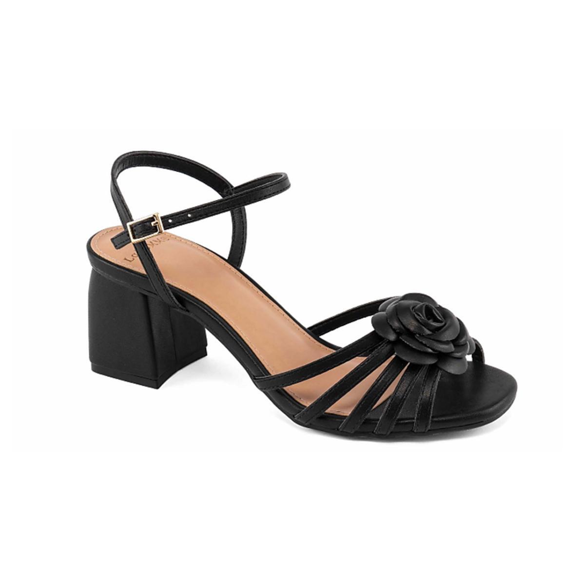 Imagem 1 do produto Sandália Feminina Flor Salto Bloco La Femme 020755