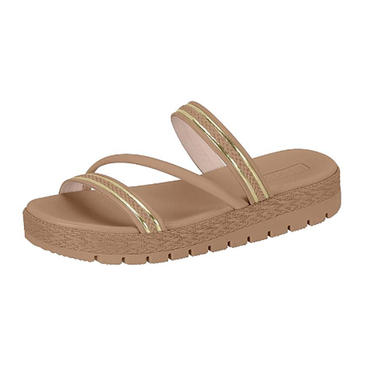 Imagem 2 do produto Tamanco Feminino Flatform Nude Moleca 021135