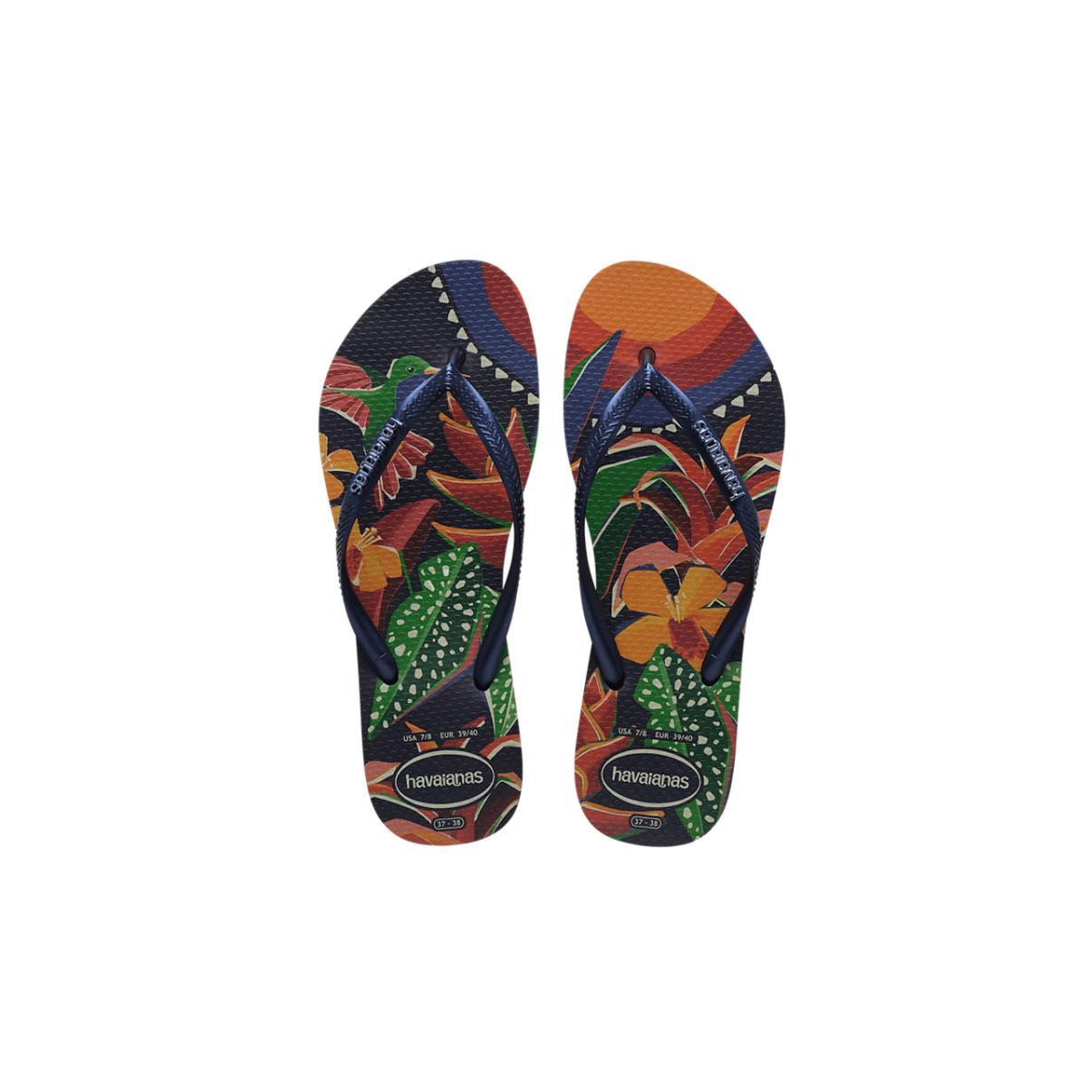Imagem 3 do produto Chinelo Feminino Slim Tropical Azul Havaianas