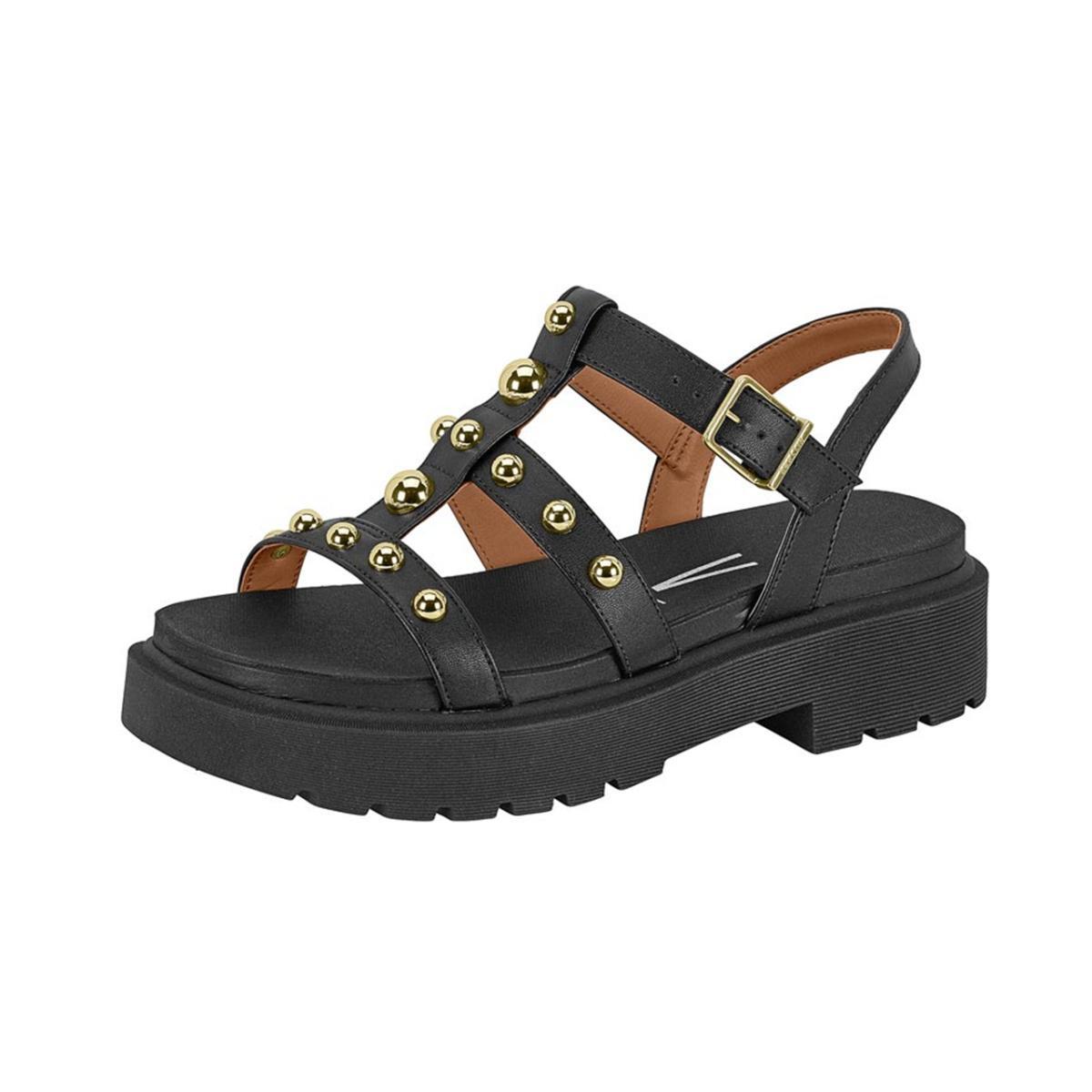 Imagem 2 do produto Sandália Feminina Tratorada Detalhe Metal Vizzano 021037