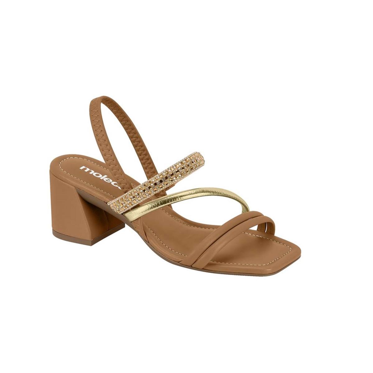 Imagem 1 do produto Sandália Salto Bloco Casual Moleca 023006