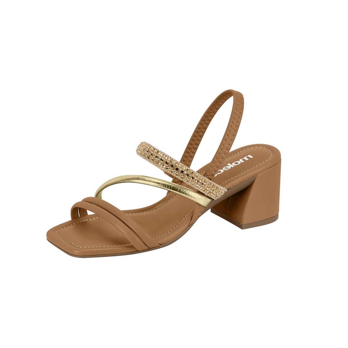 Imagem 2 do produto Sandália Salto Bloco Casual Moleca 023006