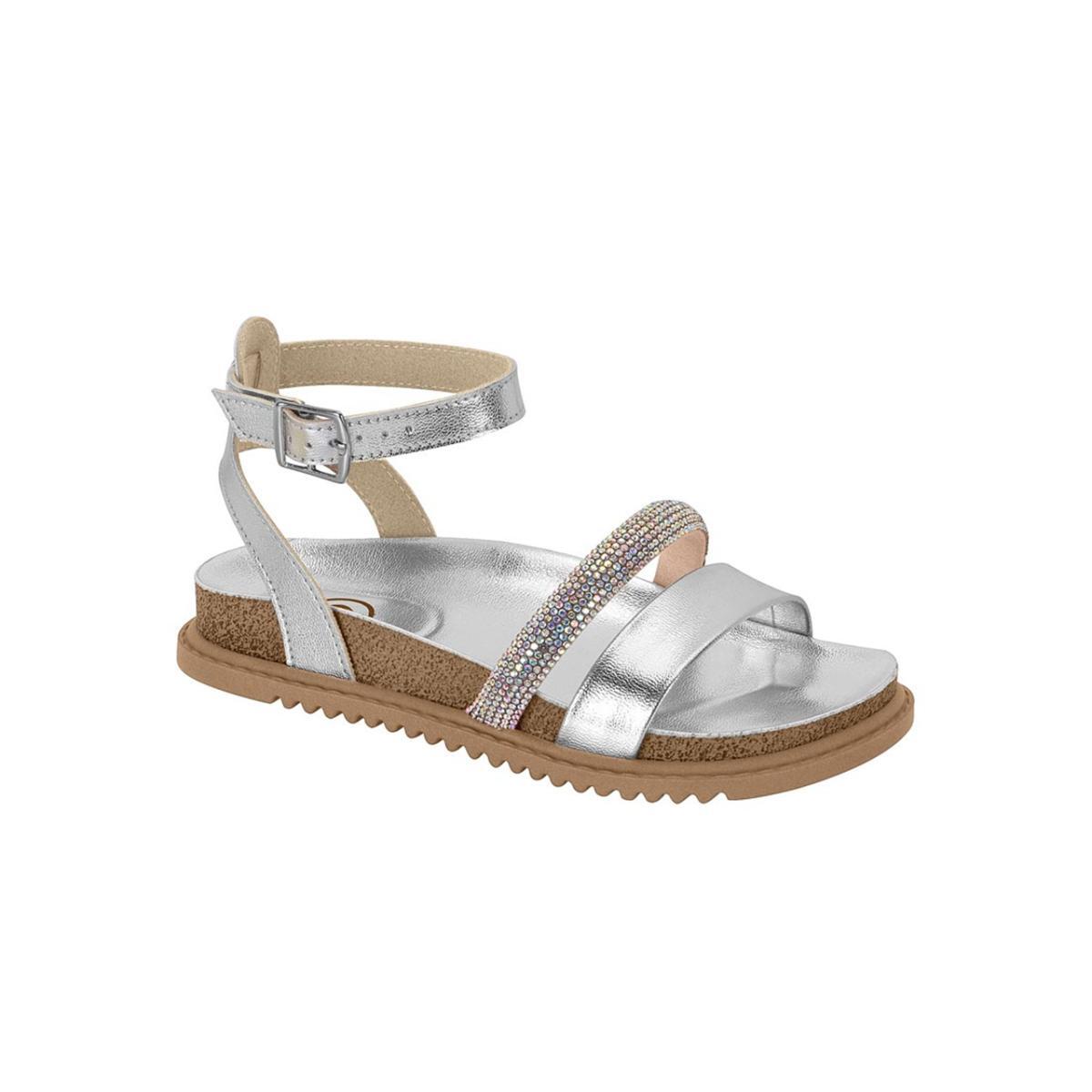 Imagem 1 do produto Sandália Infantil Metalizada Strass Molekinha 019551