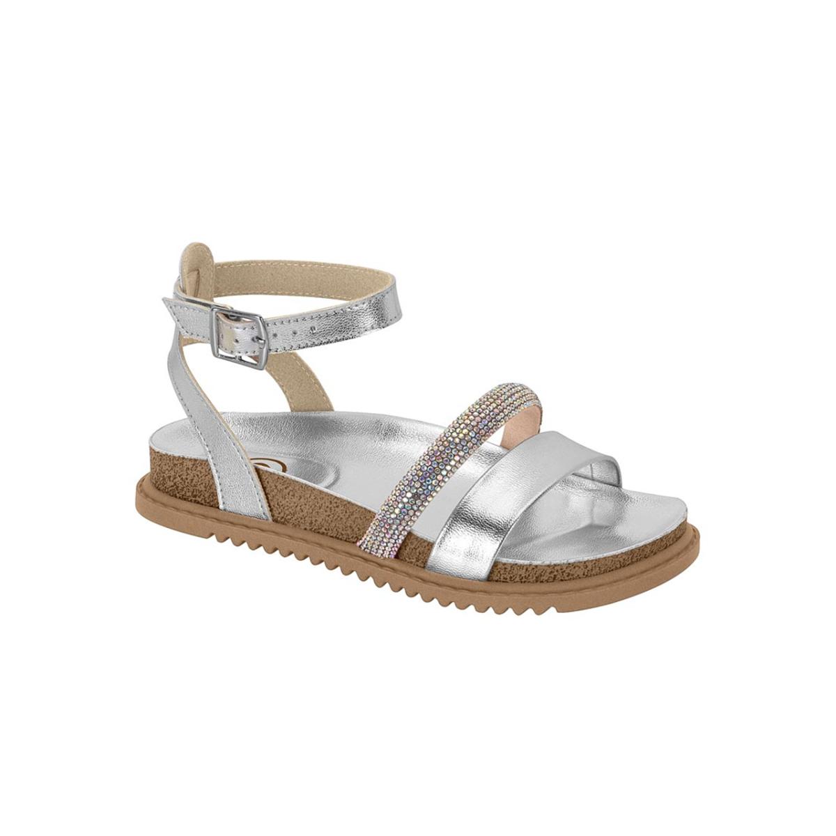 Imagem 1 do produto Sandália Infantil Metalizada Strass Molekinha 019551