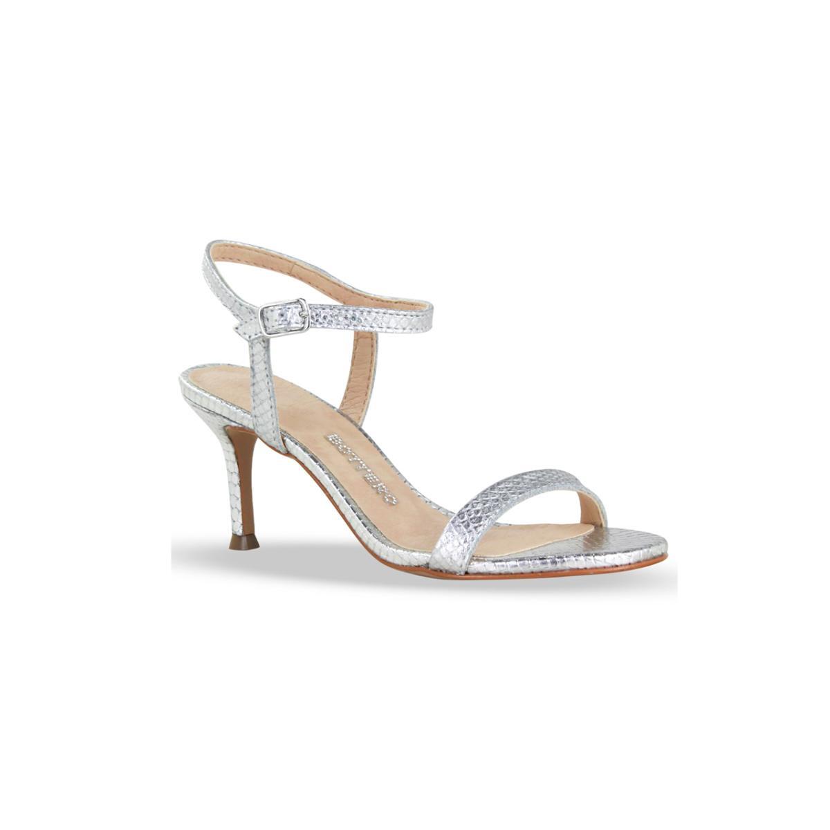 Imagem 1 do produto Sandália Salto Fino Couro Metalizada Bottero 020388