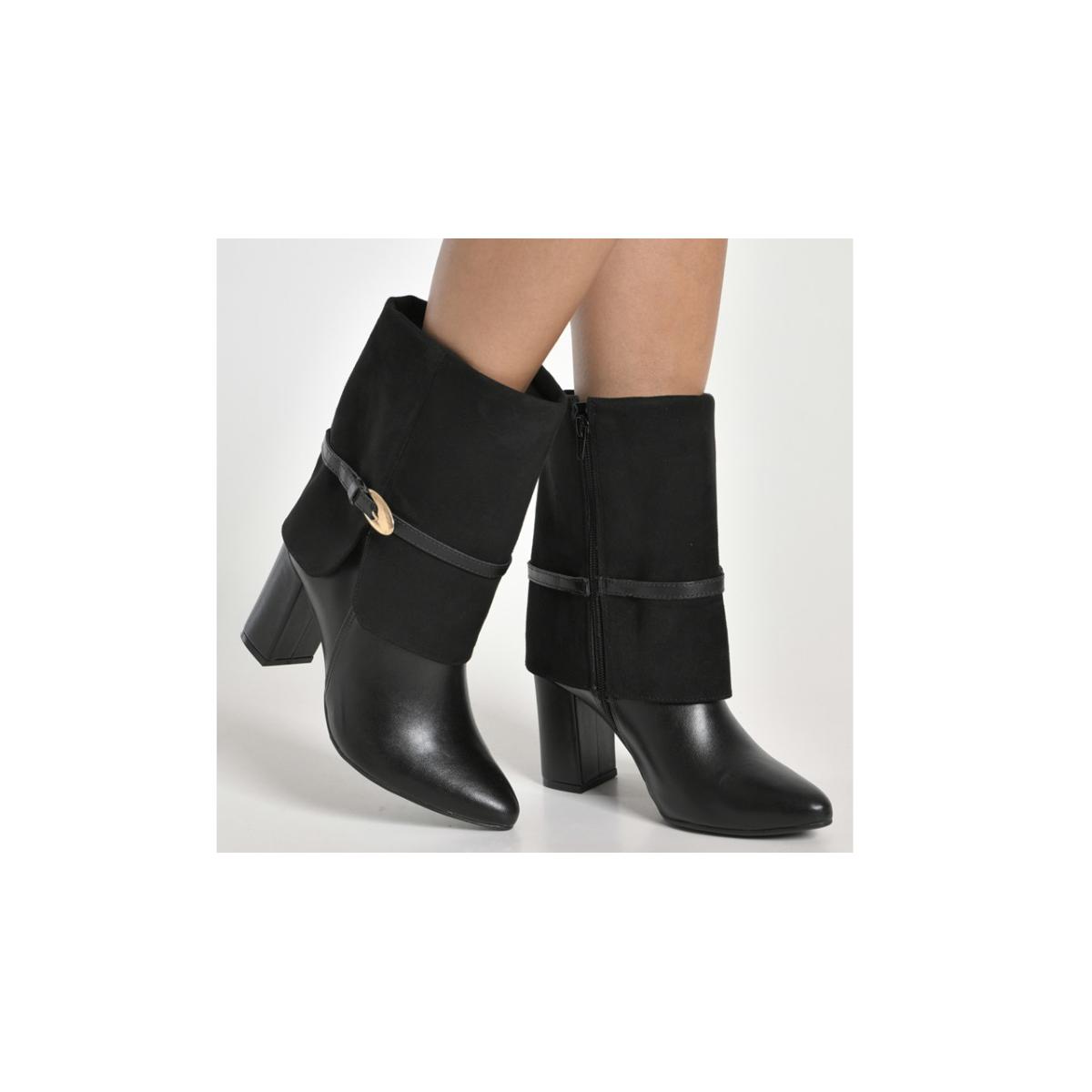 Imagem 4 do produto Bota Capa Feminina Salto Grosso Via Marte 022487