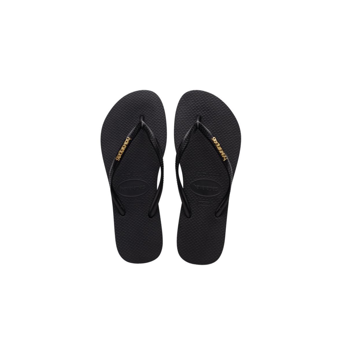Imagem 1 do produto Chinelo Feminino Slim Logo Metalic Havaianas 020400