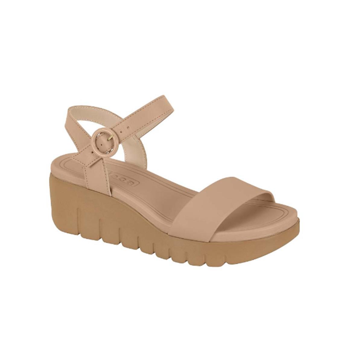 Imagem 1 do produto Sandália Feminina Anabela Nude Moleca 021136