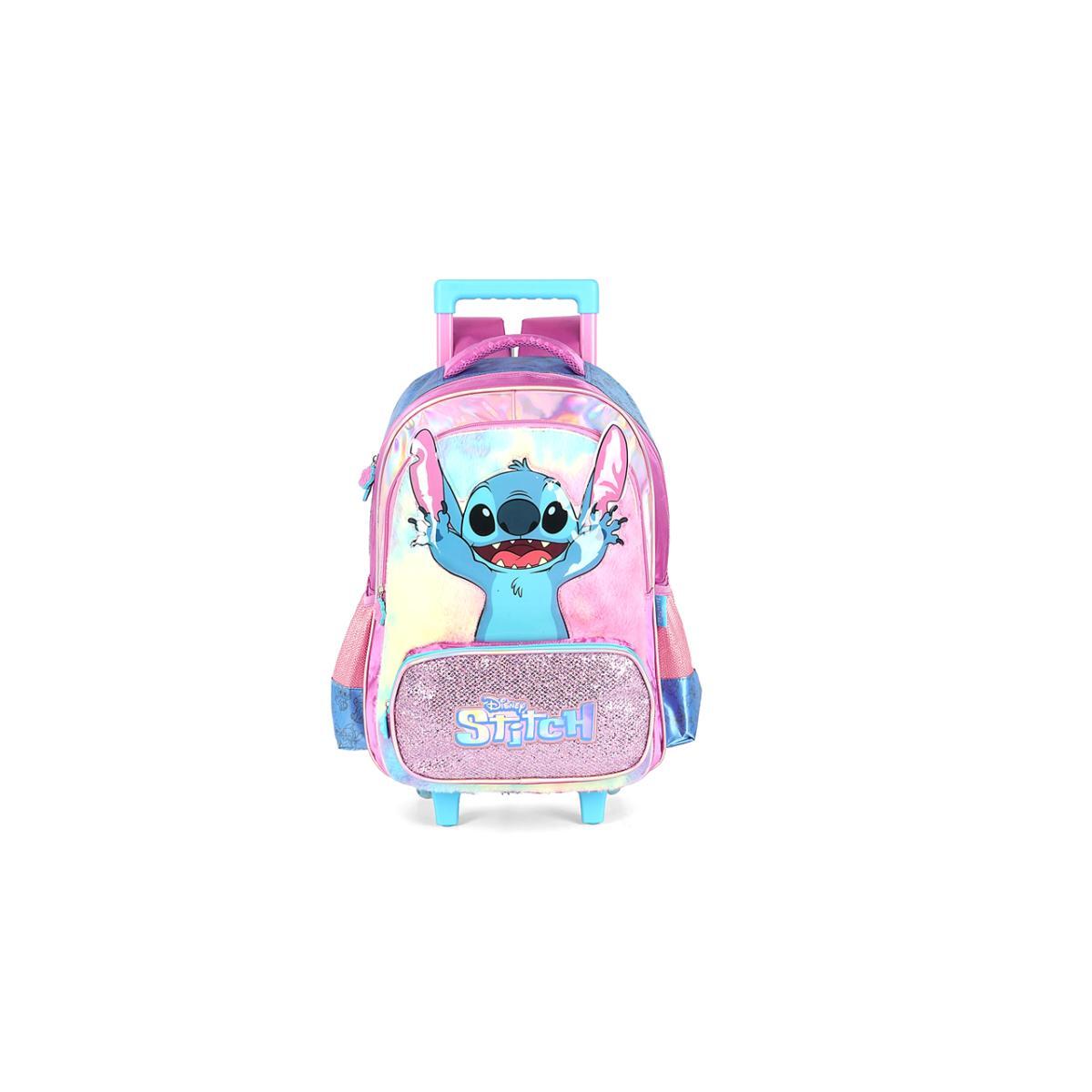Imagem 1 do produto Mochila Stitch Holográfico Pelúcia Rodinha Luxcel 021661