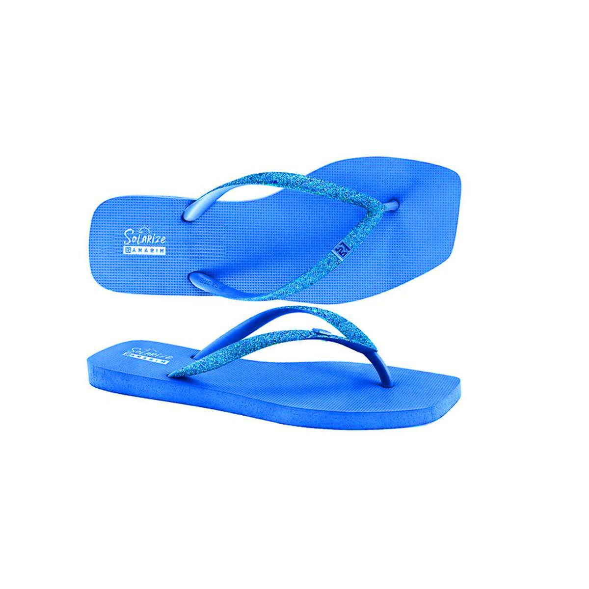 Imagem 1 do produto Chinelo Bico Quadrado Turquesa Glitter Ramarim 020851