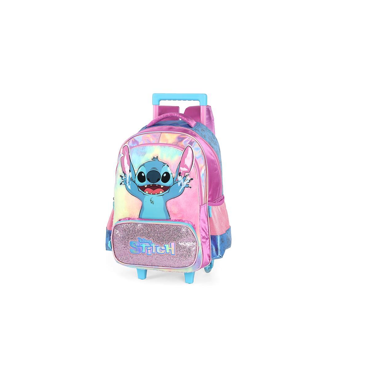 Imagem 6 do produto Mochila Stitch Holográfico Pelúcia Rodinha Luxcel 021661