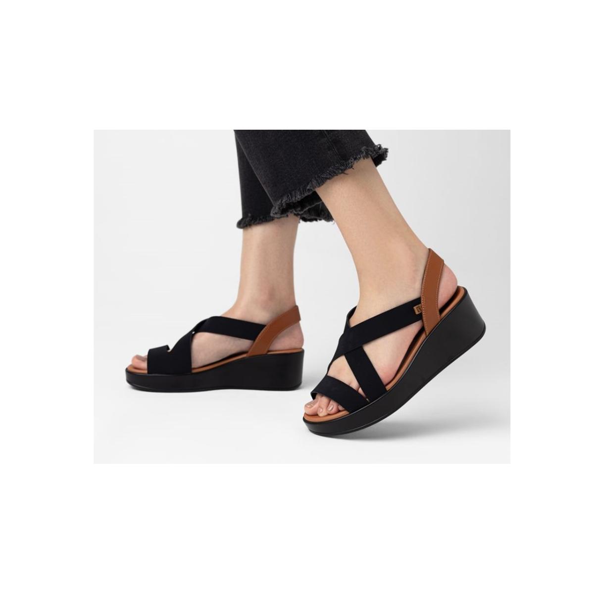 Imagem 4 do produto Sandália Feminina Anabela Conforto Piccadilly 022260