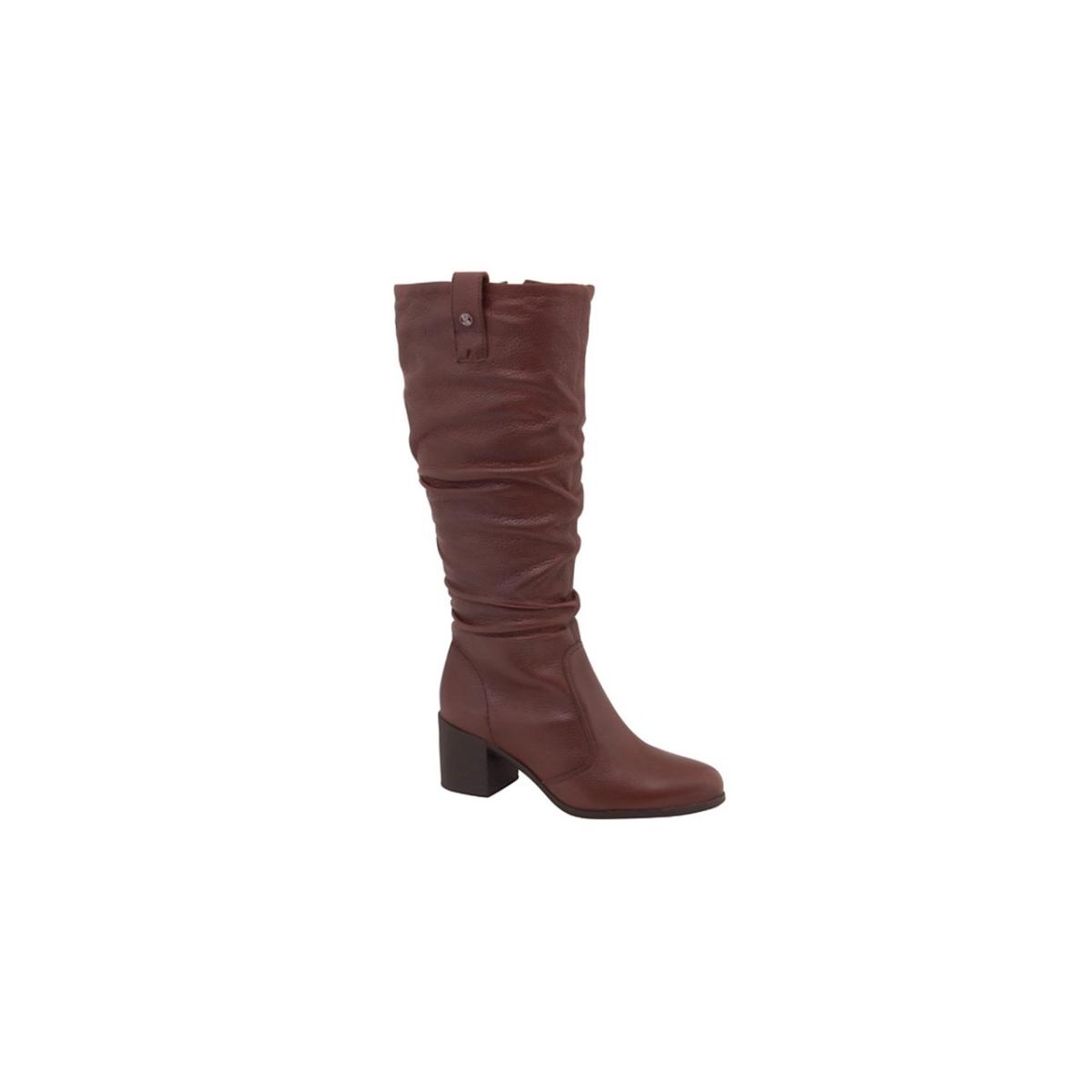 Imagem 1 do produto Bota Cano Longo Couro Burnish Conhaque Bottero 022704