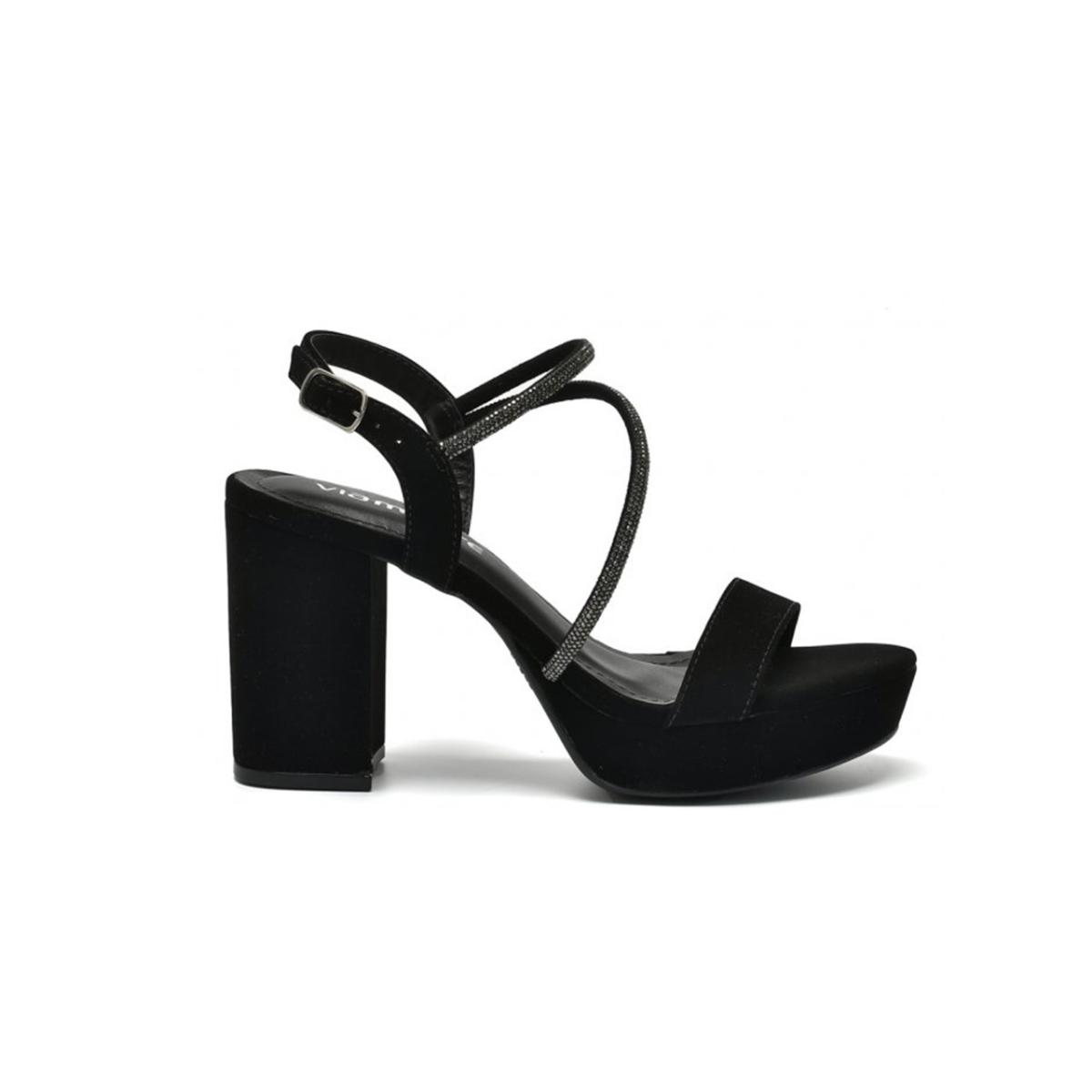 Imagem 3 do produto Sandalia Feminina Salto Meia Pata Nobuck Via Marte 021903