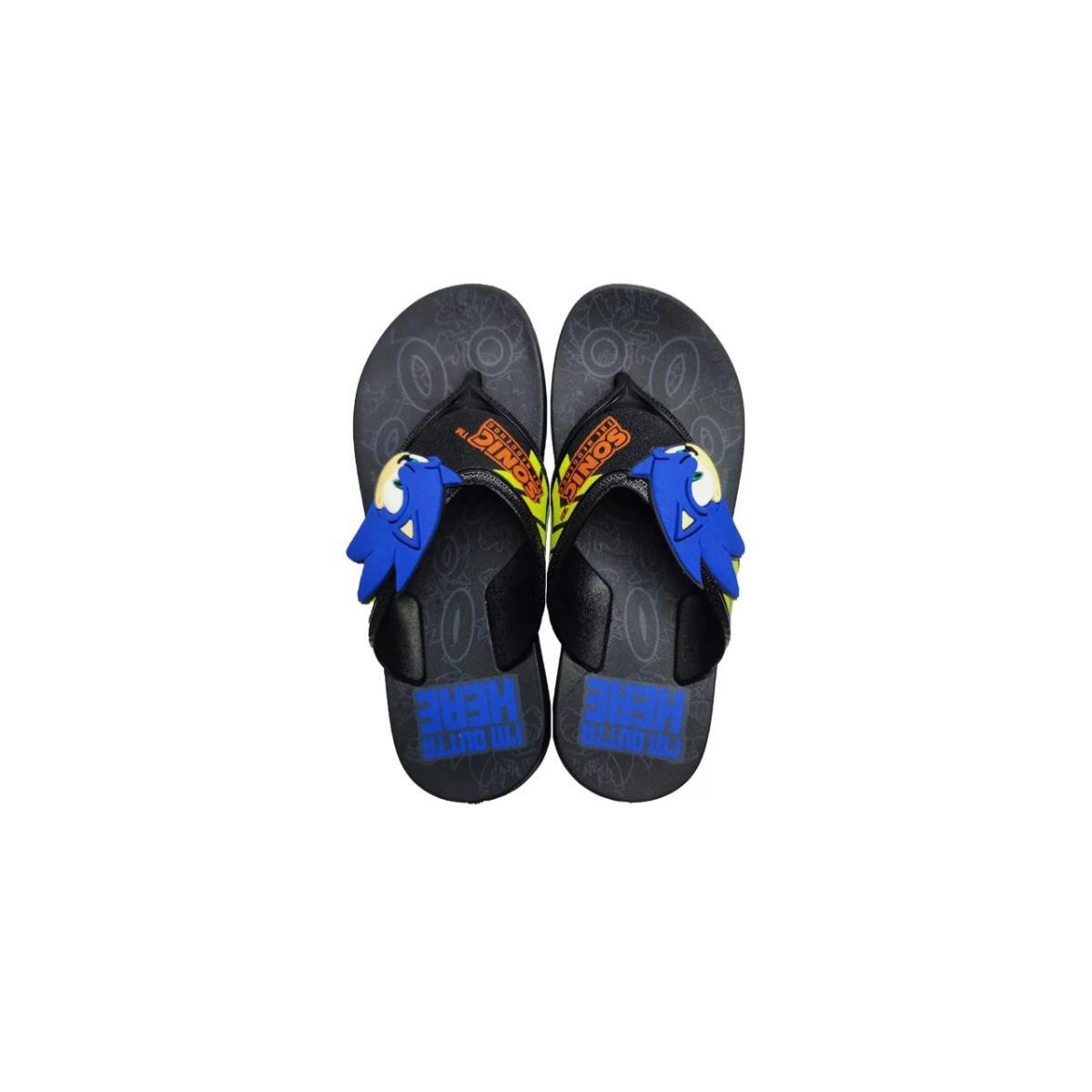 Imagem 1 do produto Chinelo Infantil Sonic Tira Larga Grendene 021188