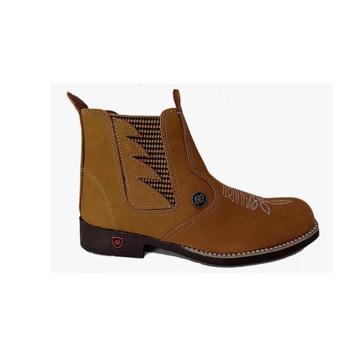 Imagem 1 do produto Botina Masculina Bordada Nobuck Ameixa Da Matta 020565