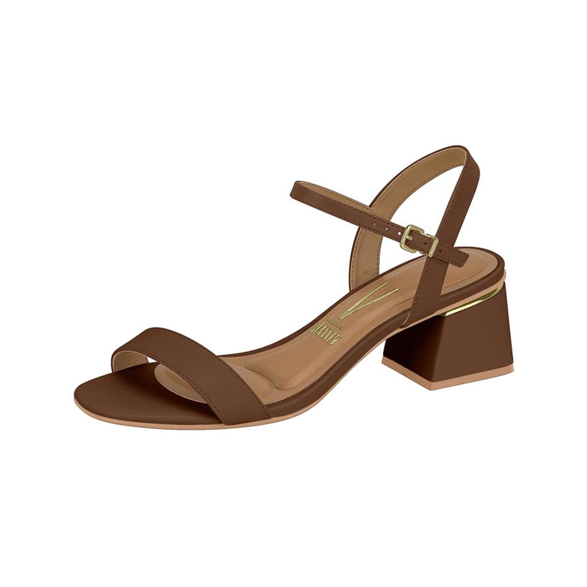 Imagem 2 do produto Sandália Feminina Salto Médio Capuccino Vizzano 020954