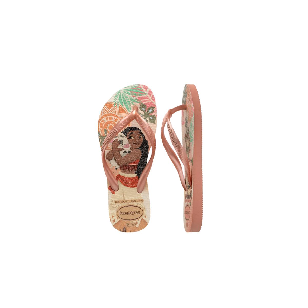 Imagem 2 do produto Chinelo Slim Glitter Princesa Moana Havaianas 021076