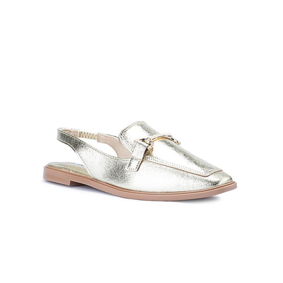 Imagem 1 do produto Mocassim Feminino Slingback Dourado Bebecê  019936