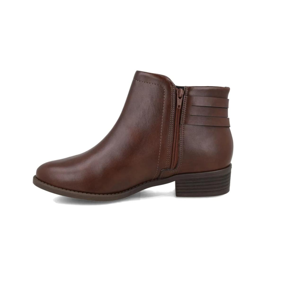 Imagem 4 do produto Bota Feminina Cano Baixo Ultraconforto Café Modare 022758