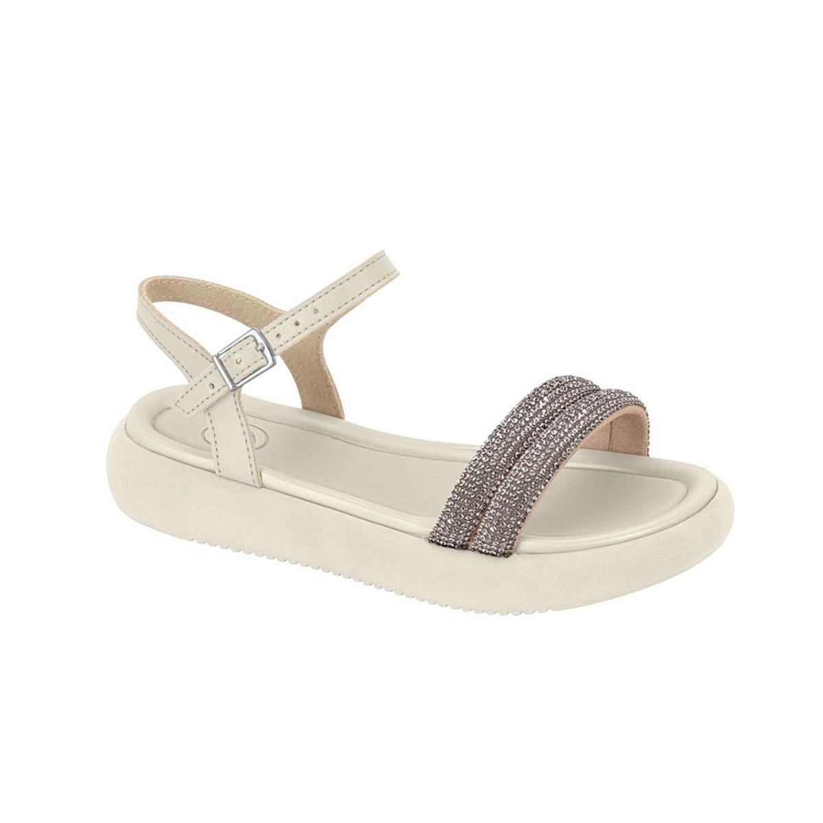 Imagem 1 do produto Sandália Infantil Flatform Strass Molekinha 020655