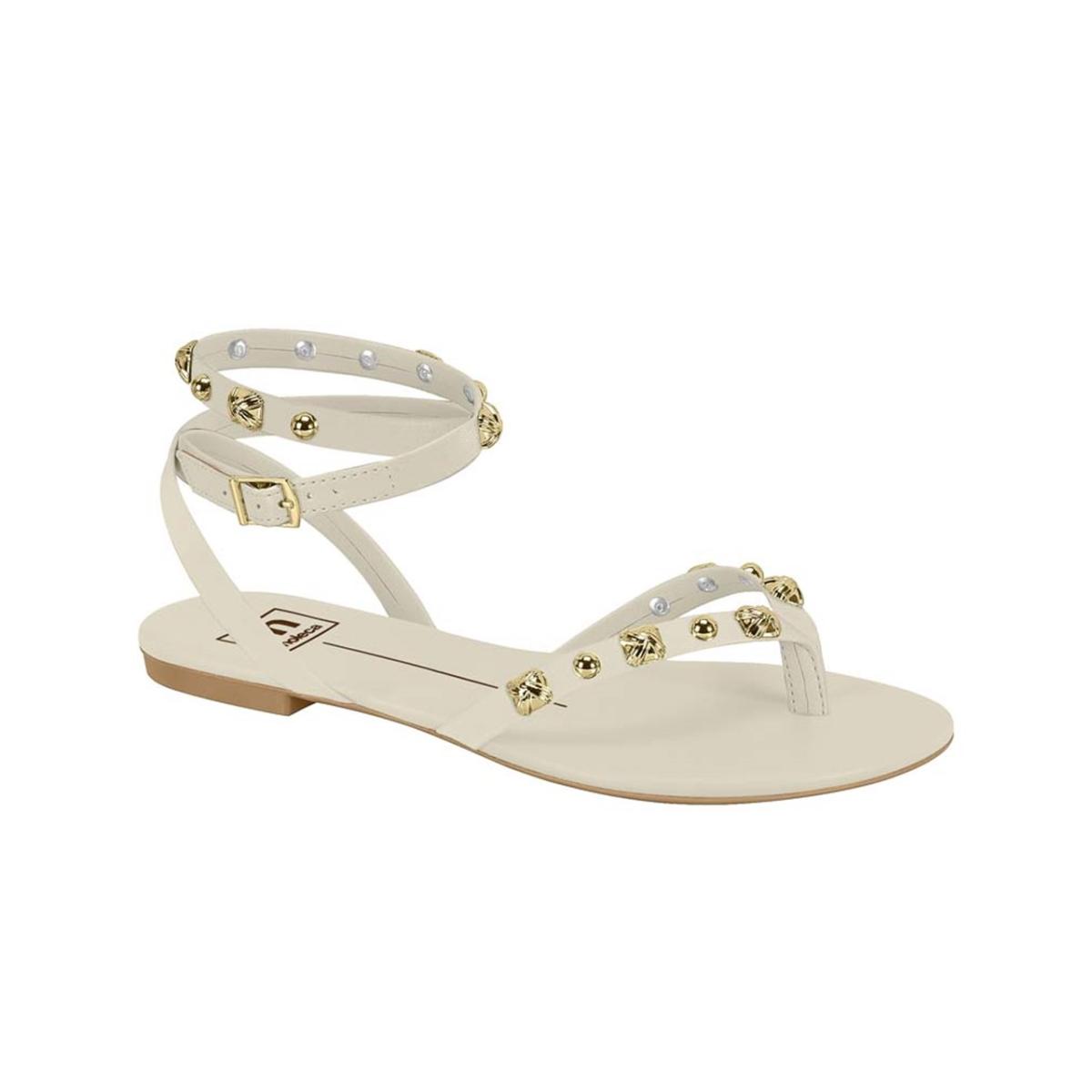 Imagem 1 do produto Rasteirinha Feminina Apilque Metalizado Moleca 022047