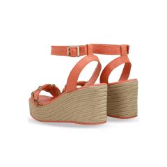 Thumbnail 3 do produto Sandália Anabela Couro Cordas Pêssego Bottero