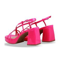 Thumbnail 3 do produto Sandália Feminina Salto Bloco Pink Bottero