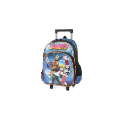 Thumbnail 2 do produto Mochila Infantil Masculina Rodinha Boruto Preto/Azul/Laranja Luxcel