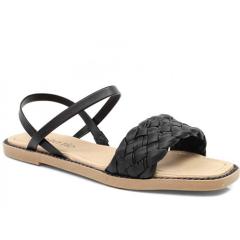 Thumbnail 1 do produto Sandalia Feminina Tira Pronta Preta Trançada Beira Rio