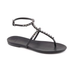 Thumbnail 1 do produto Sandália Rasteira Dedo Strass Preto La Femme