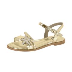 Thumbnail 2 do produto Sandália Infantil Rasteira Metalizada Flor Molekinha 021909