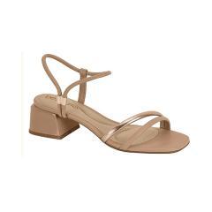 Thumbnail 1 do produto Sandália Salto Bloco Nude/Ouro Rosado Beira Rio 021292