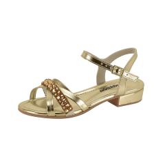 Thumbnail 2 do produto Sandália Metalizada Strass Infantil Molekinha 021935