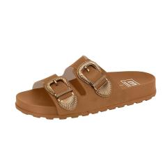 Thumbnail 2 do produto Tamanco Birken Camurça Camel Moleca 022984