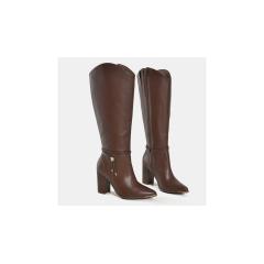 Thumbnail 4 do produto Bota Feminina Couro Cano Longo Salto Via Marte 022519