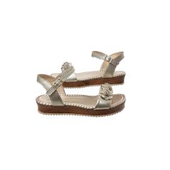 Thumbnail 3 do produto Sandália Feminina Flores Metalizada Bottero 020190