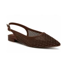 Thumbnail 1 do produto Sapatilha Slingback Bico Fino Tela/Strass Via Marte 022993