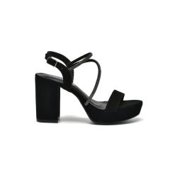 Thumbnail 3 do produto Sandalia Feminina Salto Meia Pata Nobuck Via Marte 021903