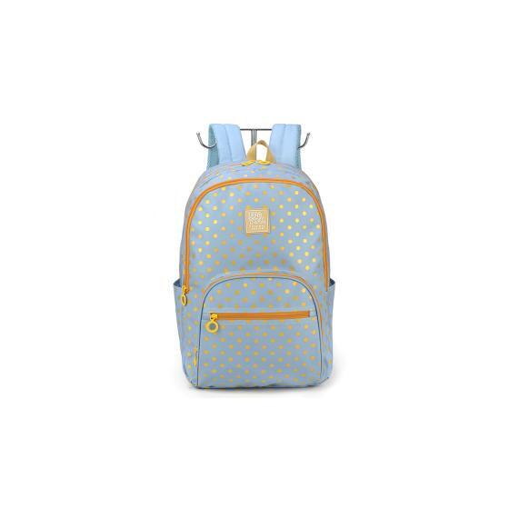 Mochila Juvenil Costa Feminina Poa Metalizado Azul Up4you
