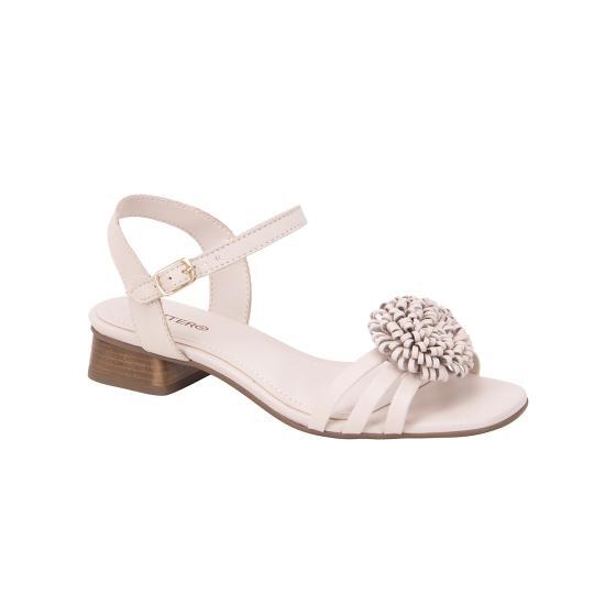 Sandália Feminina Couro Burnish Flor Off Bottero 020286