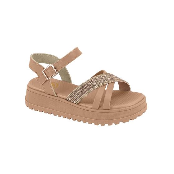 Sandália Infantil Plataforma Strass Molekinha 022977