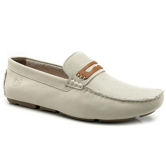 Mocassim Masculino Lexus Off White Ferricelli