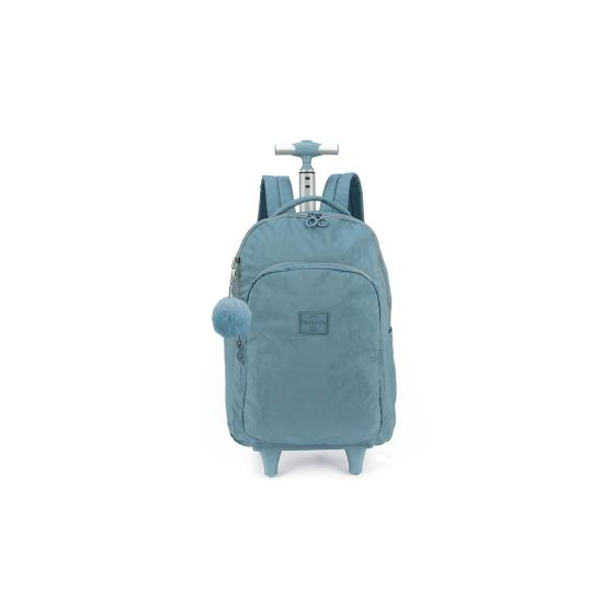Mochila Escolar Rodinha Azul Petróleo Up4you