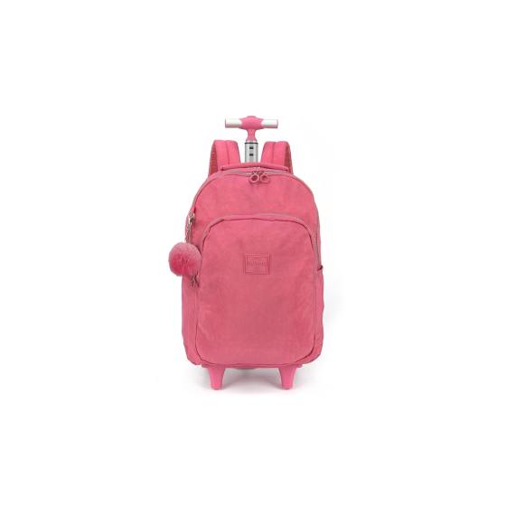 Mochila Juvenil Rodinha Chaveiro Vinho Up4you