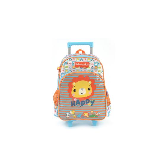 Mochila Pré-escolar Rodinha Azul/Laranja Fisher-price