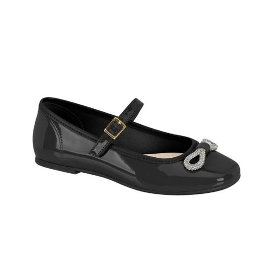 Sapatilha Verniz Preta Laço Molekinha