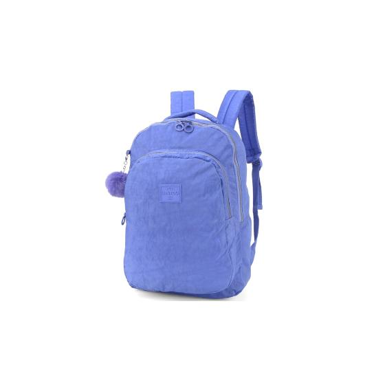Mochila Juvenil Costas Chaveiro Pompom Violeta Up4you